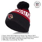 Ultra Game NFL Mens Womens Super Soft Winter Beanie Knit Hat With Extra Warm Touch Screen Gloves