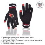 Ultra Game NFL Mens Womens Super Soft Winter Beanie Knit Hat With Extra Warm Touch Screen Gloves