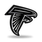 Rico Industries NFL Atlanta Falcons Chrome Finished Auto Emblem 3D Sticker, Silver