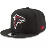 New Era NFL 9FIFTY Snapback Team Color Adjustable Hat Cap - One Size (US, Alpha, One Size, Atlanta Falcons - Black)