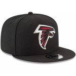 New Era NFL 9FIFTY Snapback Team Color Adjustable Hat Cap - One Size (US, Alpha, One Size, Atlanta Falcons - Black)