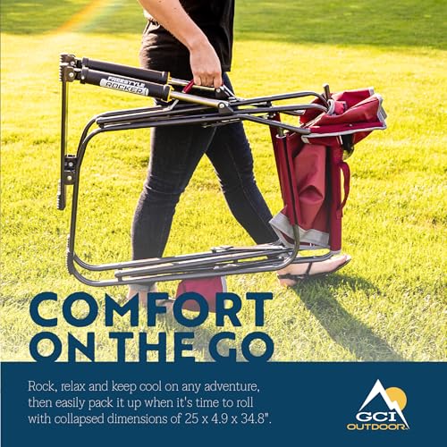 Indigo Blue Portable Folding Rocking Camping Chair