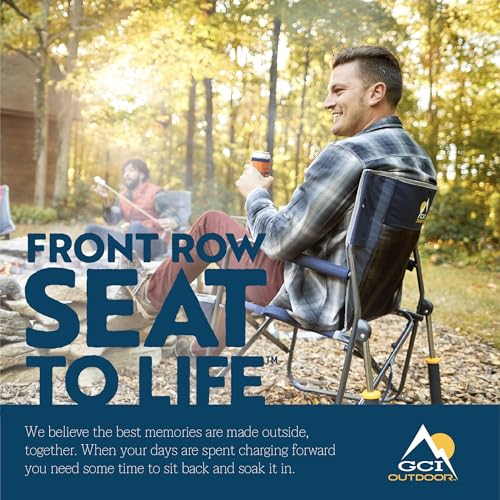 Indigo Blue Portable Folding Rocking Camping Chair