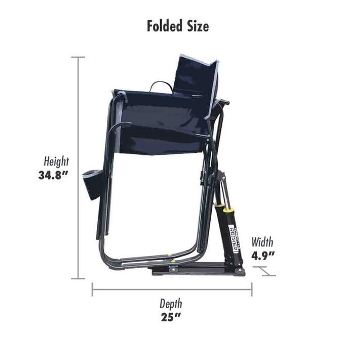 Indigo Blue Portable Folding Rocking Camping Chair