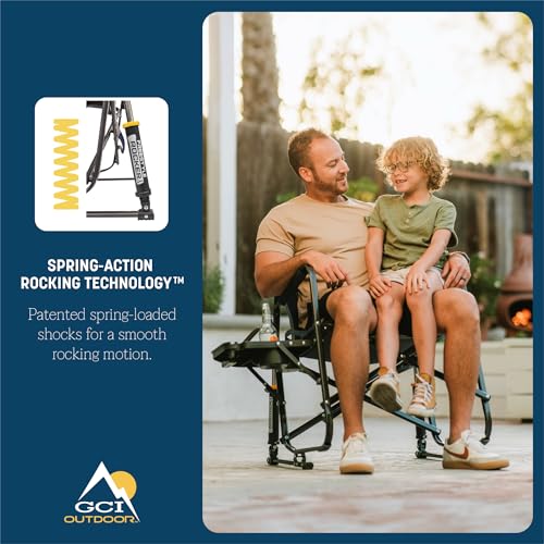 Portable Folding Rocking Chair with Side Table