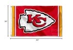 WinCraft Kansas City Chiefs KC Large 3x5 Flag