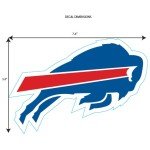 NFL Siskiyou Sports Fan Shop Buffalo Bills Auto Decal 8 inch sheet Team Color