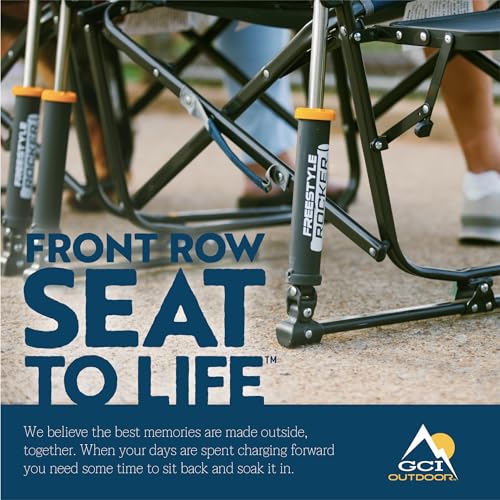 Portable Folding Rocking Chair with Side Table