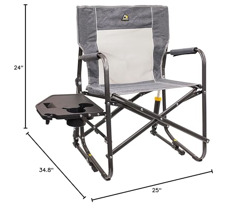 Portable Folding Rocking Chair with Side Table