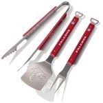 YouTheFan NFL Atlanta Falcons Spirit Series 3-Piece BBQ Set , Stainless Steel, 22" x 9"