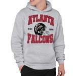 Junk Food Clothing x NFL - Atlanta Falcons - Team Helmet - Unisex Adult Pullover Fleece Hoodie for Men and Women - Size X-Large, Grey