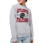 Junk Food Clothing x NFL - Atlanta Falcons - Team Helmet - Unisex Adult Pullover Fleece Hoodie for Men and Women - Size X-Large, Grey