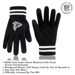 Ultra Game Standard Super Soft Marled Winter Beanie Knit Hat with Extra Warm Touch Screen Gloves, Black