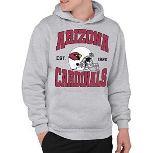 Junk Food Clothing x NFL - Arizona Cardinals - Team Helmet - Unisex Adult Pullover Fleece Hoodie for Men and Women - Size Large