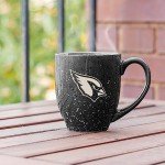 Rico Industries NFL Football Arizona Cardinals Alternate 16 oz Team Color Laser Engraved Speckled Ceramic Coffee Mug
