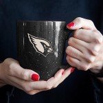 Rico Industries NFL Football Arizona Cardinals Alternate 16 oz Team Color Laser Engraved Speckled Ceramic Coffee Mug
