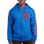 Junk Food Standard Soft Full Zip Hooded Fleece, Unisex Fit, Buffalo Bills-Royal Blue, Medium