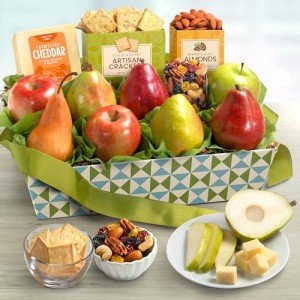 Cheese and Nuts Gourmet Gift Basket