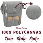 Stylish Wine Picnic Bag with Glasses - Heather Grey