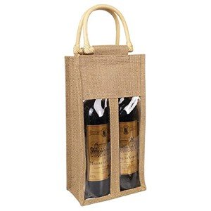 Eco-Friendly Jute Wine Bottle Tote Bag