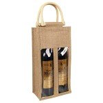 Eco-Friendly Jute Wine Bottle Tote Bag