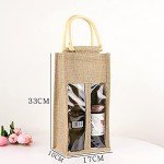 Eco-Friendly Jute Wine Bottle Tote Bag