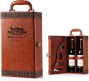 Wine Gift Box with 4 Accessories & Carrier Case