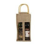 Eco-Friendly Jute Wine Bottle Tote Bag
