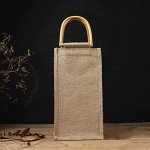 Eco-Friendly Jute Wine Bottle Tote Bag