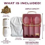Insulated Wine Cooler Bag Gift Set with Tumblers