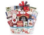 Festive Gourmet Wine Gift Basket for Christmas