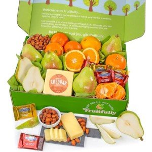 Fruit and Gourmet Wine Gift Box
