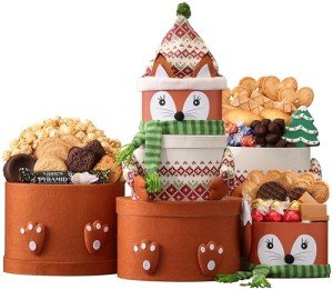 Winter Fox Holiday Wine Gift Tower