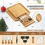 Bamboo Cheese Board Set with Knives