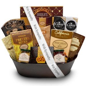 Sympathy Gift Basket with Gourmet Treats