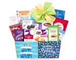 Birthday Gift Basket with Wine & Treats