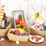 10 Pack Empty Gift Baskets with Bows and Bags