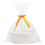 Woven Gift Basket Set with Ribbons and Handles