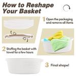 Woven Gift Basket Set with Ribbons and Handles
