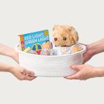 Cute Woven Basket for Baby Showers and More