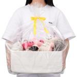 Woven Gift Basket Set with Bags and Ribbons