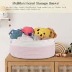 Light Pink Woven Basket for Gift or Storage