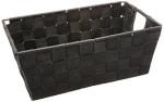 Black Woven Strap Small Shelf Tote by Whitmor