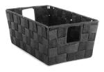 Black Woven Strap Small Shelf Tote by Whitmor