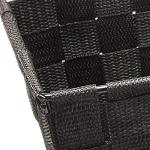 Black Woven Strap Small Shelf Tote by Whitmor
