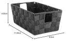 Black Woven Strap Small Shelf Tote by Whitmor