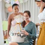 Woven Gift Baskets with Ribbons - Set of 2
