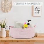 Light Pink Woven Basket with Gift Bags and Ribbons