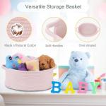 Light Pink Woven Basket with Gift Bags and Ribbons