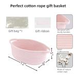 Adorable Pink Woven Baby Gift Basket